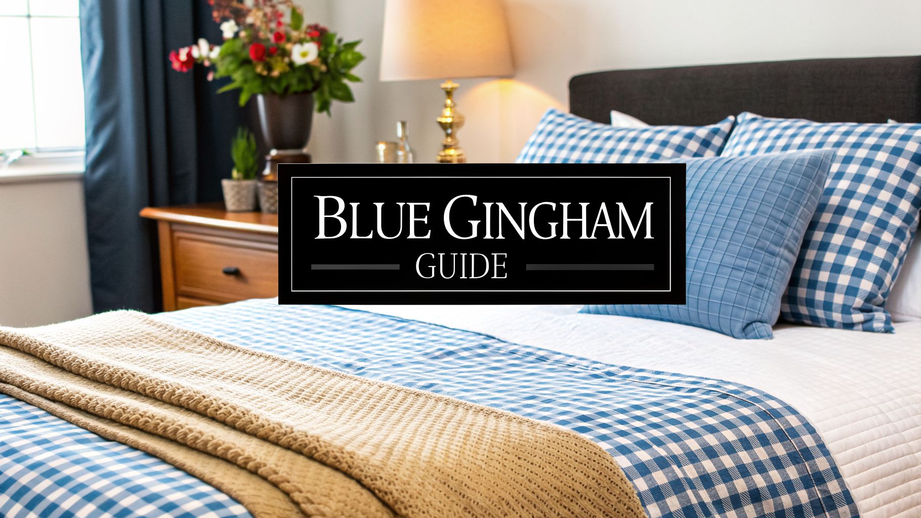 Your Guide to Styling Blue Gingham Bedding