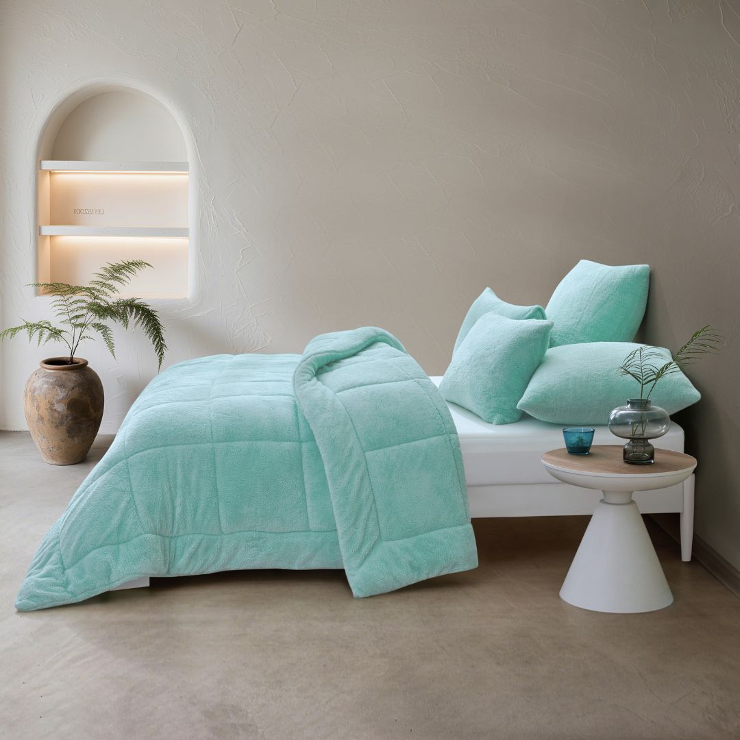 Mint All Seasons Snuggle Fleece Comforter Set