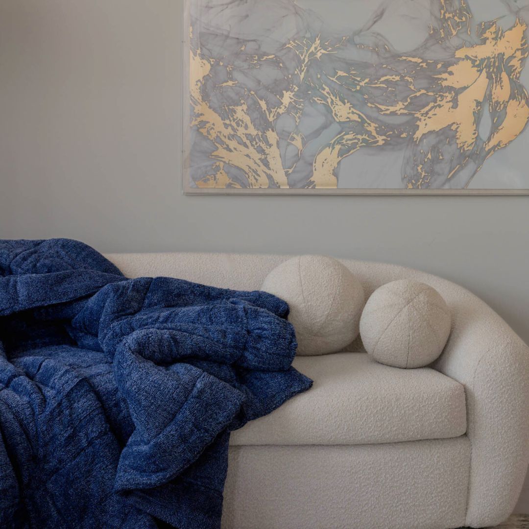 Blue Spec Snuggle Fleece Comforter Set