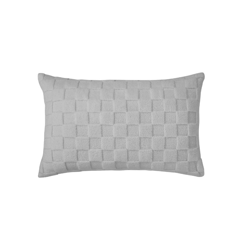 Checkered Silver Snuggle Fleece Comforter Set
