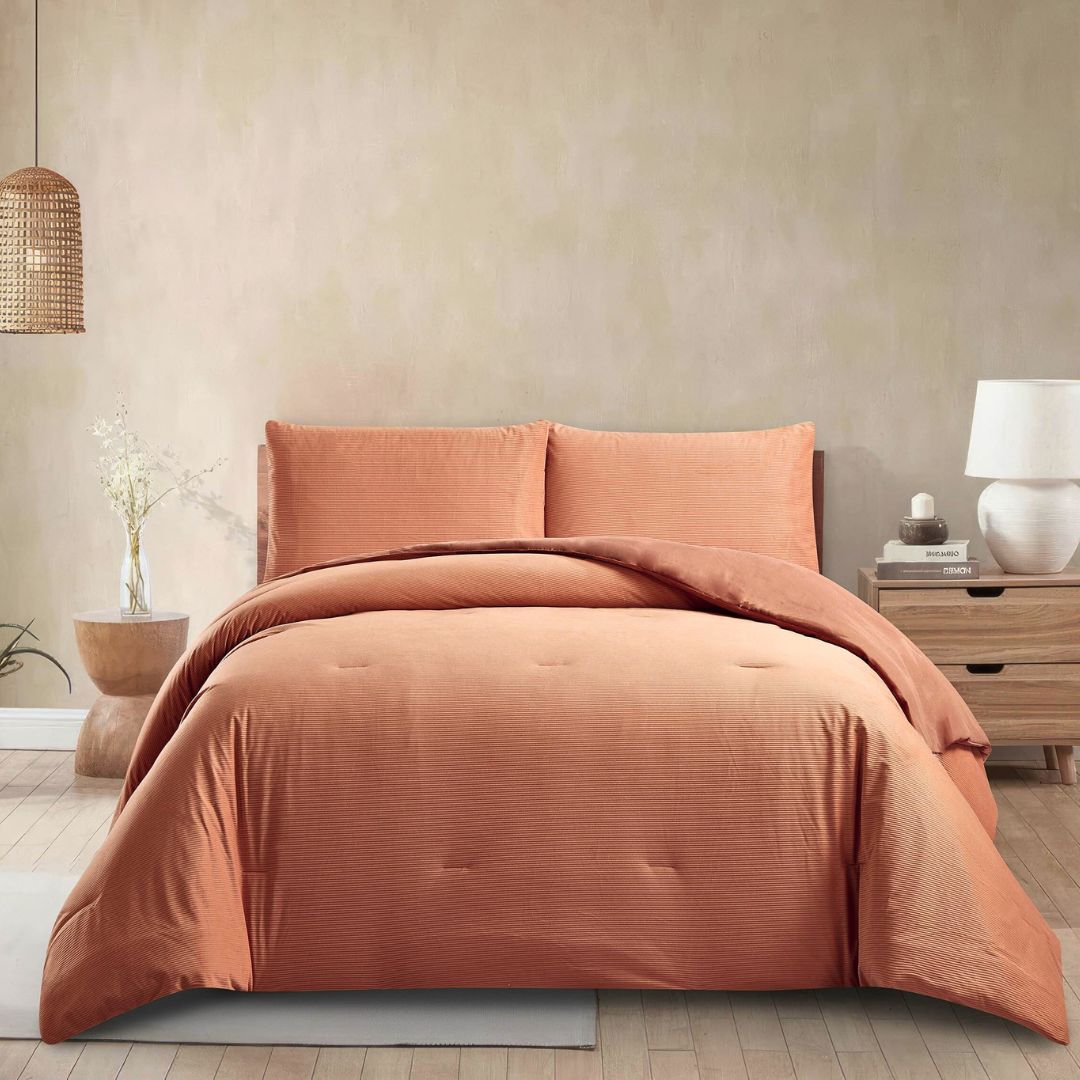 Spiced Citrus Corduroy Comforter Set
