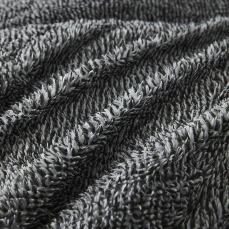 Black White Snuggle Fleece Comforter Set