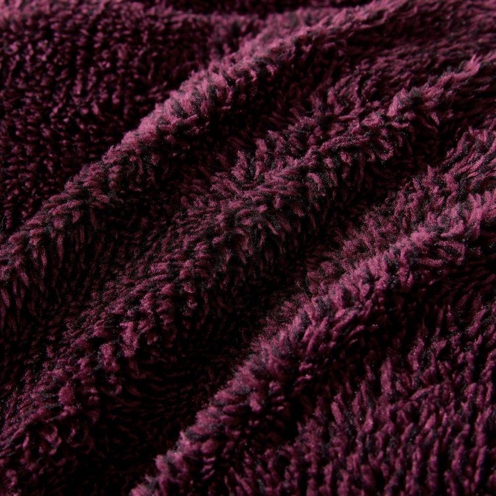Burgundy Black Snuggle Fleece Comforter Set
