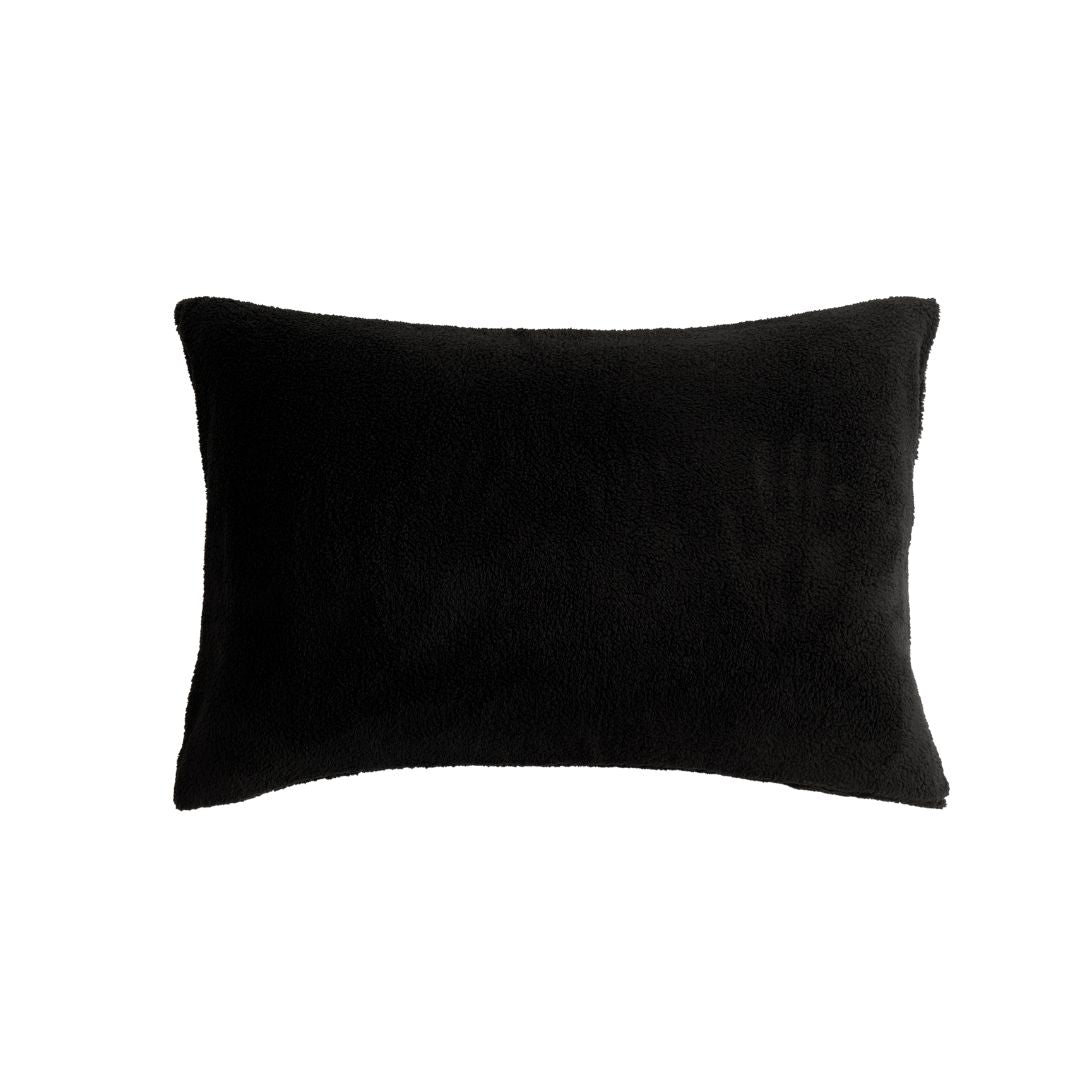 Black Snuggle Fleece Comforter Set