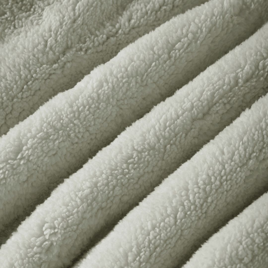 Checkered Soft Sage Snuggle Fleece Comforter Set