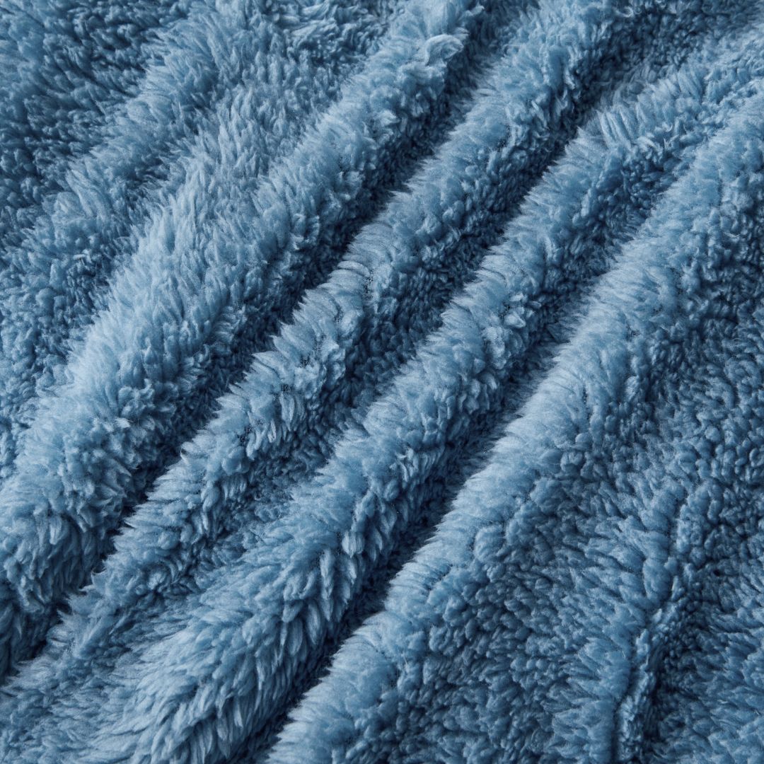 Smokey Blue All Seasons Snuggle Fleece Comforter Set