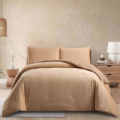 Almond Butter Corduroy Comforter Set
