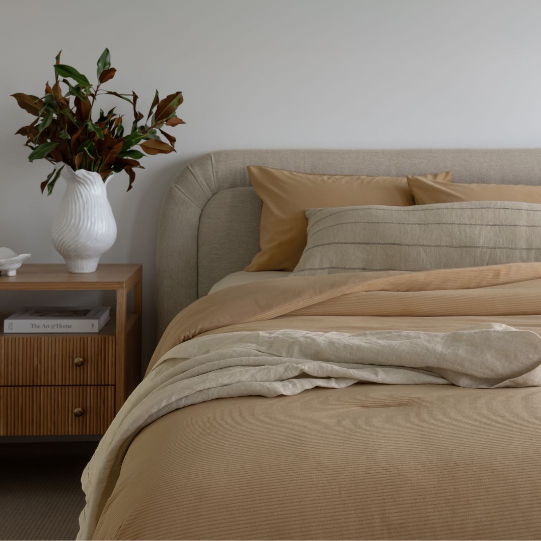 Almond Butter Corduroy Comforter Set
