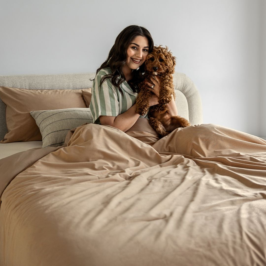 Almond Butter Corduroy Comforter Set