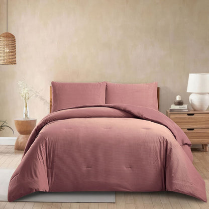 Rose Corduroy Comforter Set