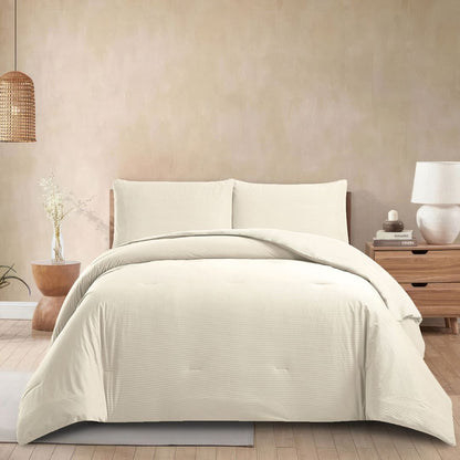 Vanilla Corduroy Comforter Set