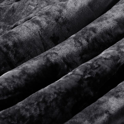 Black Velvet Crushed Snuggle Fleece Comforter Set