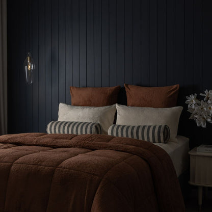 Mocha Snuggle Fleece Comforter Set