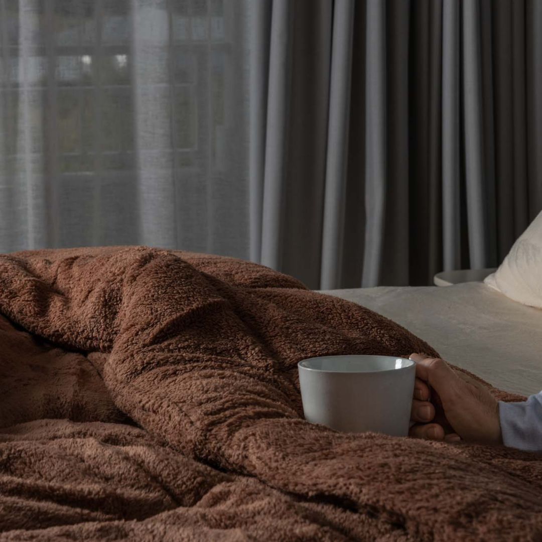 Mocha Snuggle Fleece Comforter Set