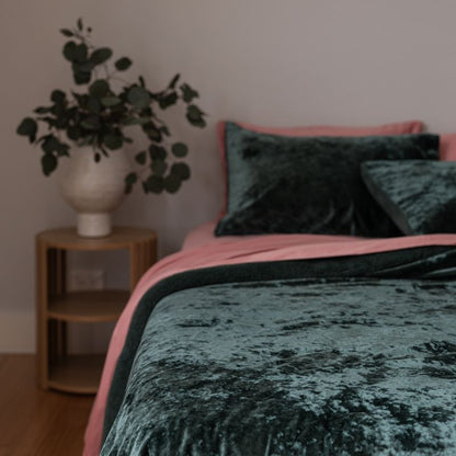 Sage Velvet Crushed Snuggle Fleece Comforter Set