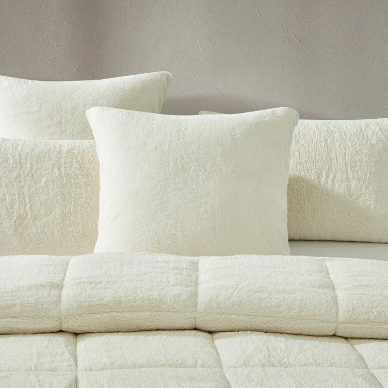 Ivory Snuggle Fleece Comforter Set