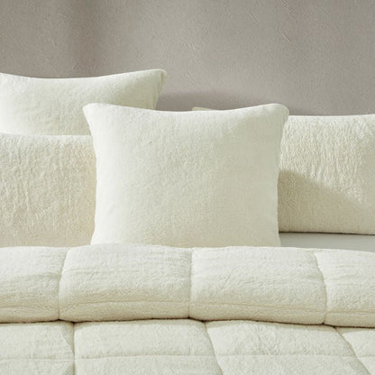 Ivory Snuggle Fleece Comforter Set