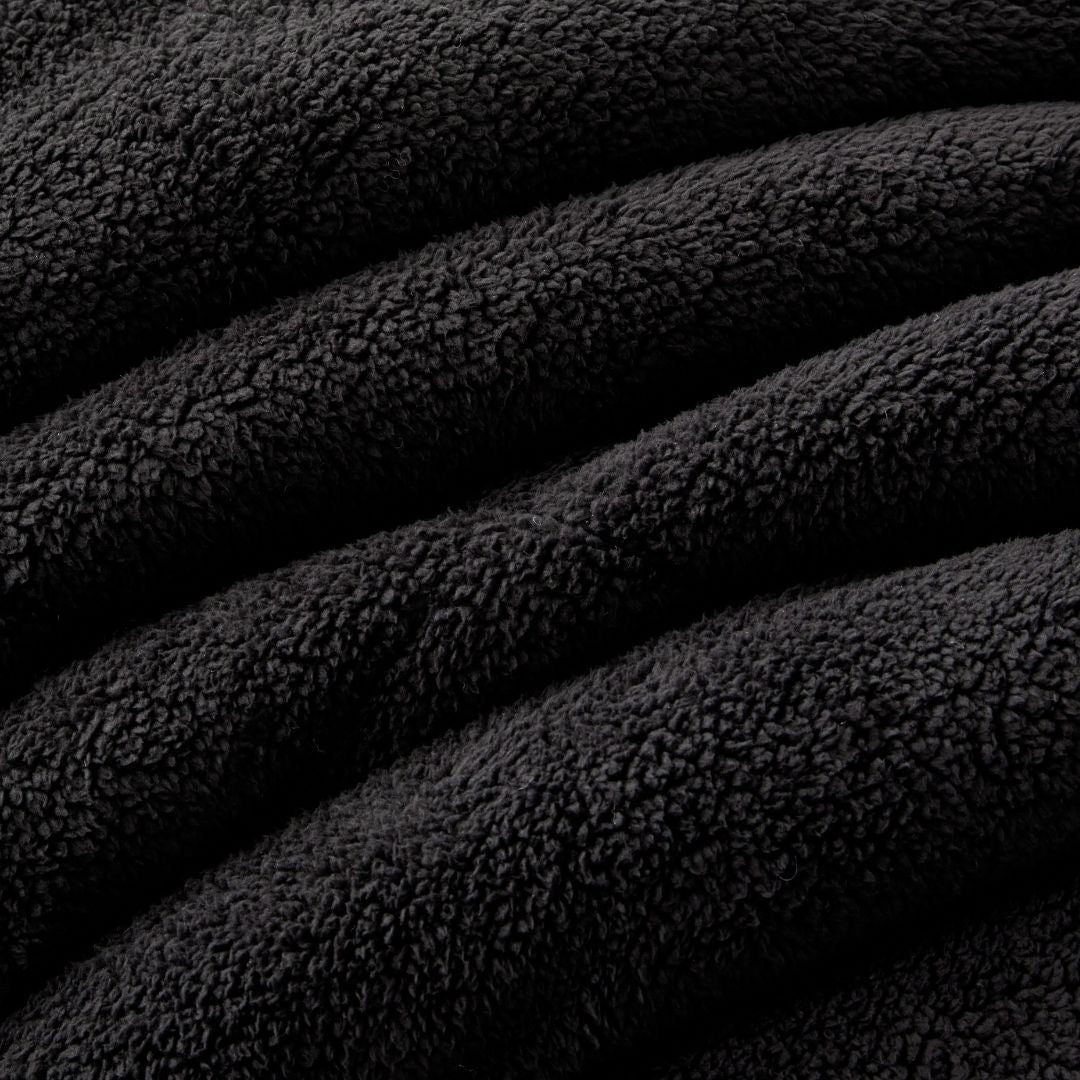 Black Snuggle Fleece Comforter Set