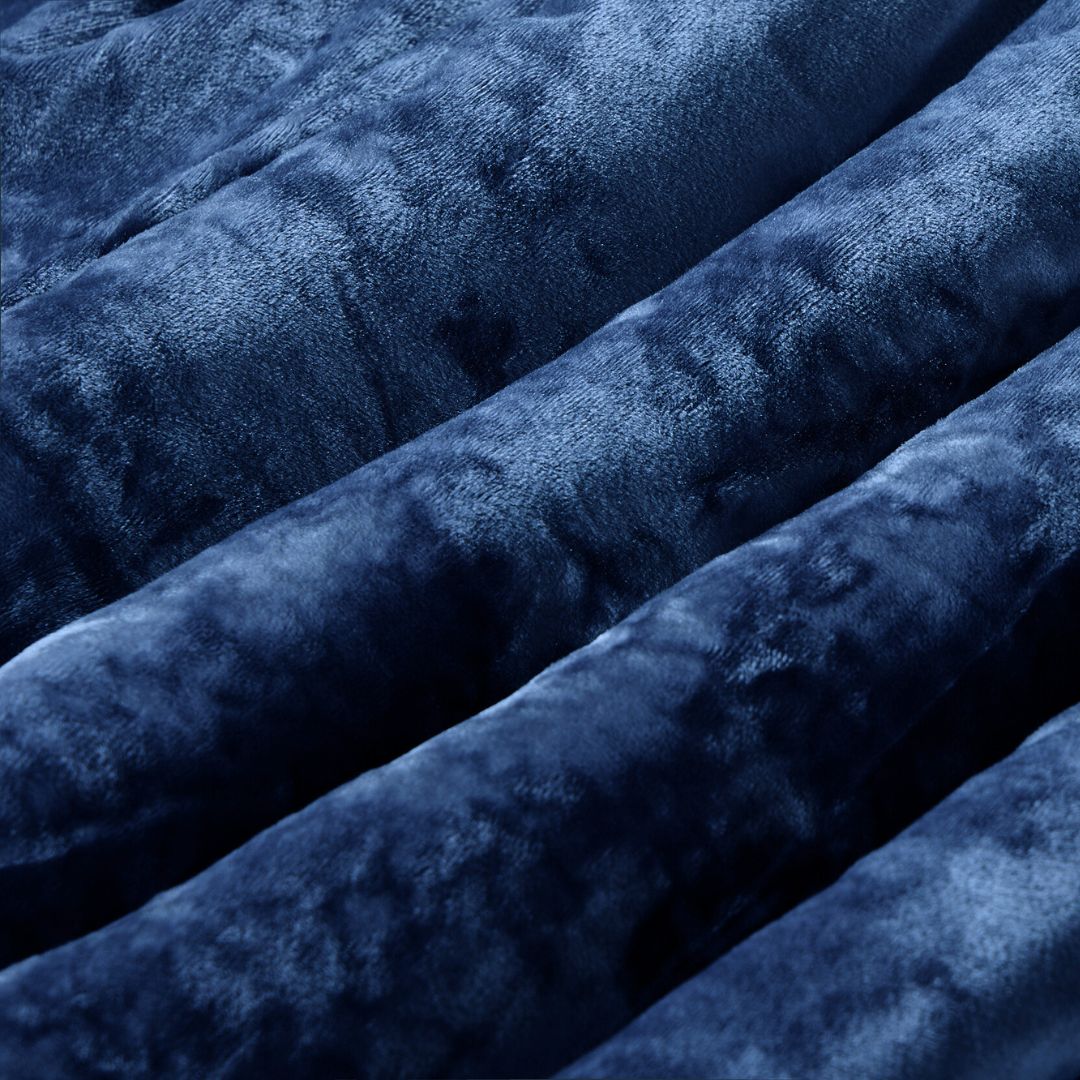 Navy Velvet Crushed Snuggle Fleece Comforter Set